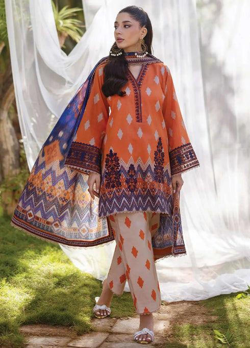 Tahra by Zainab Chottani Embroidered Lawn Suit Unstitched 3 Piece ZC24T 8A Liza - Summer Collection