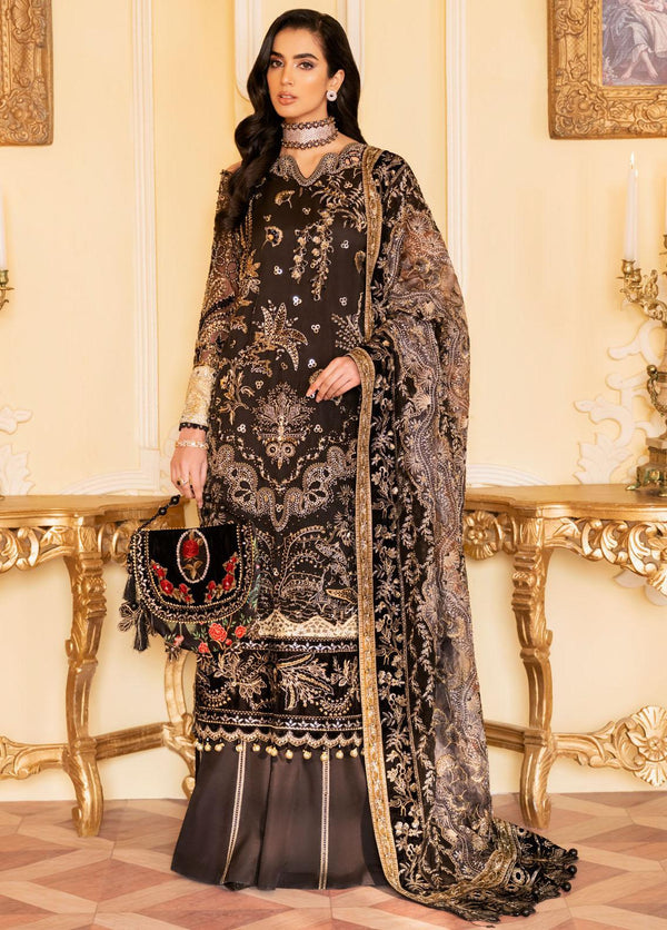 The Royal Palace By Nureh Embroidered Chiffon Suits Unstitched 3 Piece NU23RP NL-48 - Luxury Formal Collection