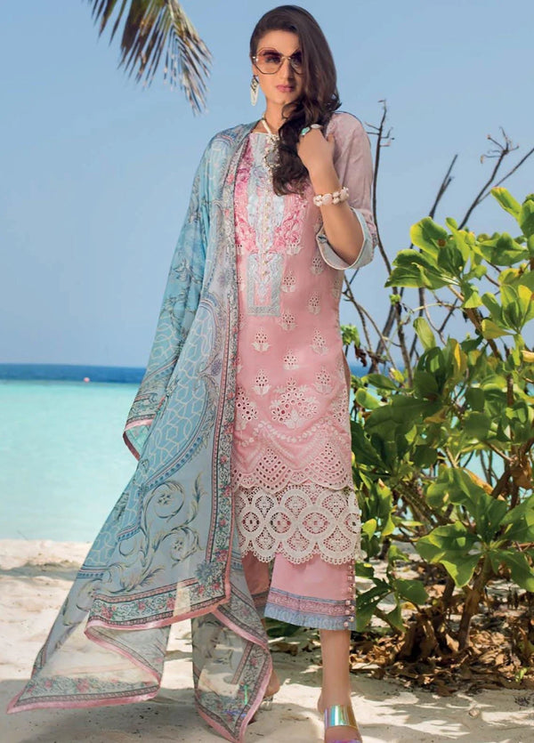 Zainab Chottani Embroidered Chikankari Unstitched 3 Piece Suit ZC20LL 9A - Luxury Collection