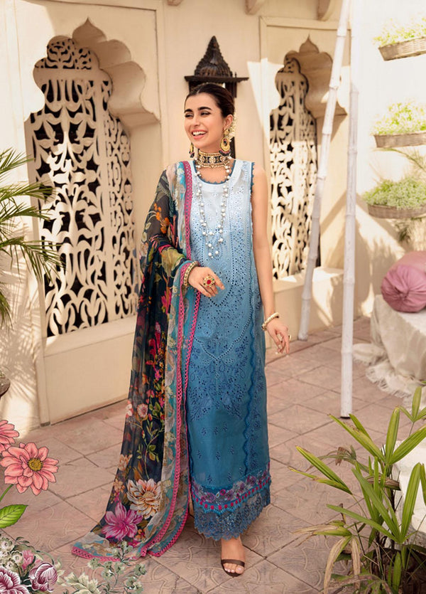 Noor by Saadia Asad Embroidered Lawn Suits Unstitched 3 Piece SA21-N2 12