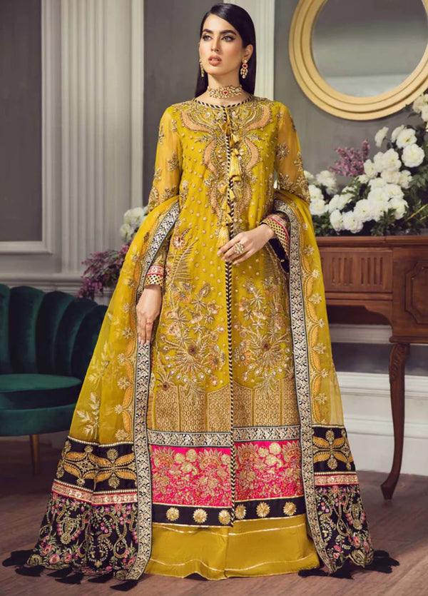 Ezra Embroidered Organza Suits Unstitched 3 Piece Kesar 05 - Wedding Collection