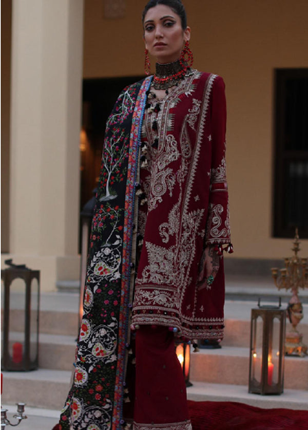 Elan Embroidered Lawn Suit Unstitched 3 Piece EL22S EL22-10B SHERINE - Summer Collection