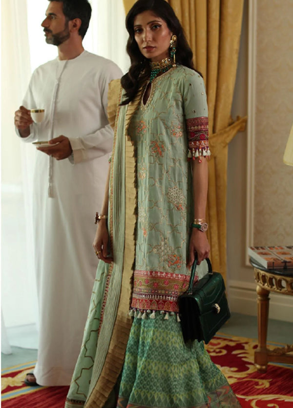 Elan Embroidered Lawn Suit Unstitched 3 Piece EL22S EL22-15A NADINE - Summer Collection