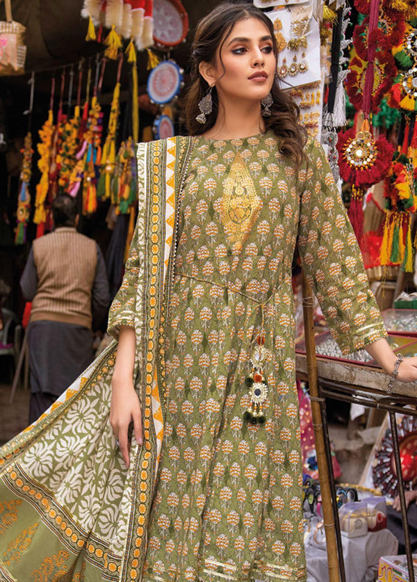 Vintage Garden By Gul Ahmed Printed Lawn Suits Unstitched 3 Piece GA23V CL-32446B - Summer Collection
