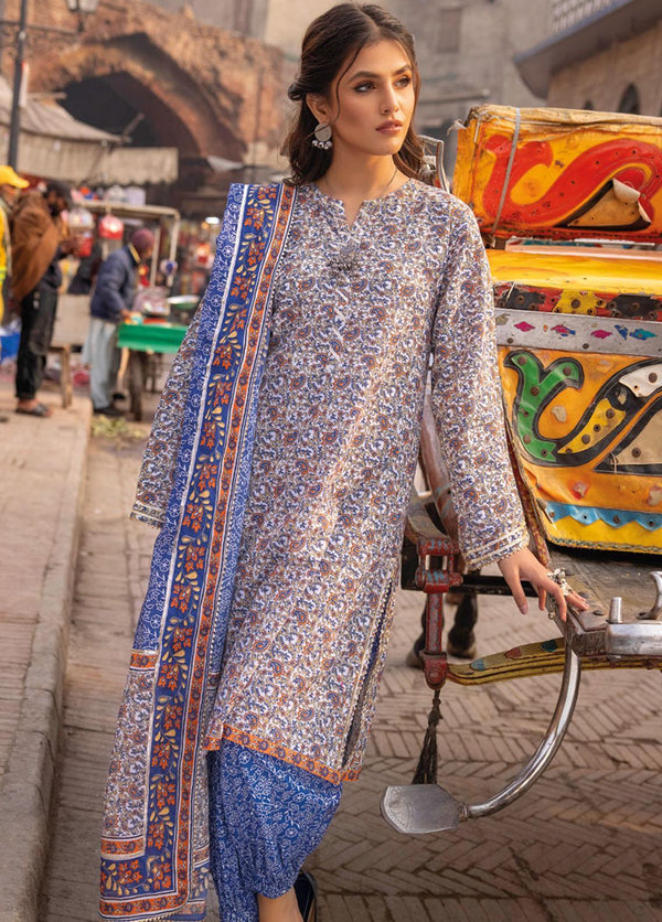 Vintage Garden By Gul Ahmed Printed Lawn Suits Unstitched 3 Piece GA23V CL-32462A - Summer Collection