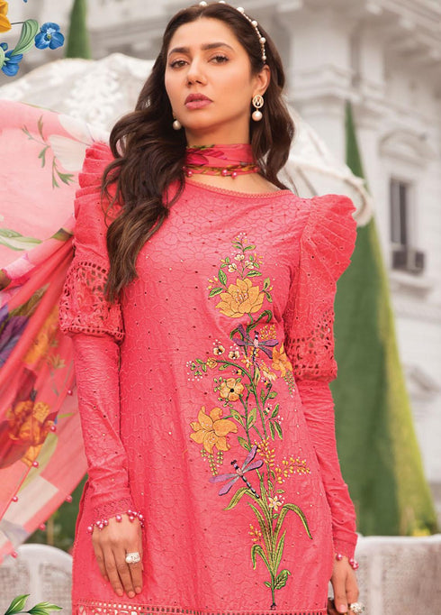 Mein Teri Aan By Maria B Embroidered Lawn Suits Unstitched 3 Piece MB22MT 7A - Summer Collection