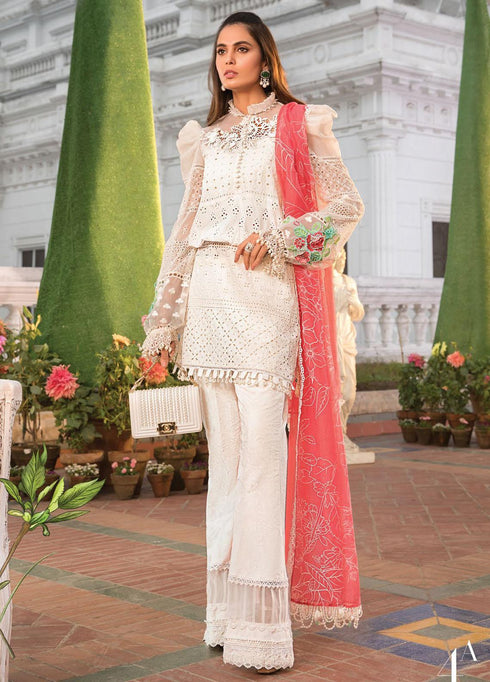 Mein Teri Aan By Maria B Embroidered Lawn Suits Unstitched 3 Piece MB22MT 4A - Summer Collection