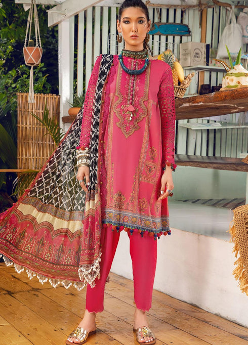 Mprints By Maria B Embroidered Lawn Suits Unstitched 3 Piece MB22MP MPT-1404-A - Eid Collection