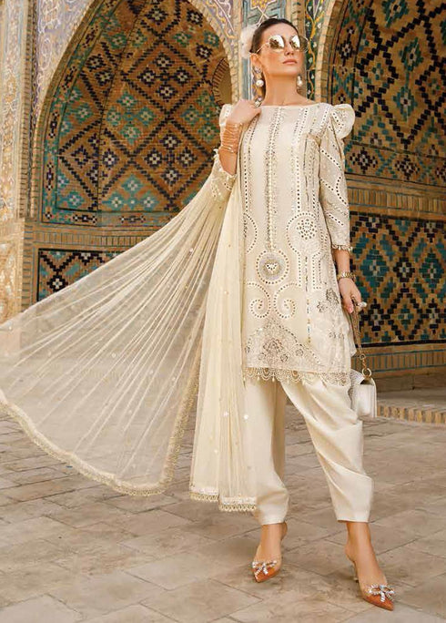 Voyage A Luxe By Maria B Embroidered Lawn Suits Unstitched 3 Piece MB23V 8A - Eid Collection