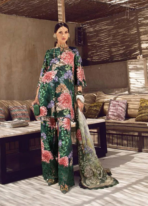 Desert Rose by Maria B Printed Cambric Suits Unstitched 3 Piece MB22DR MPT-1501-B - Winter Collection