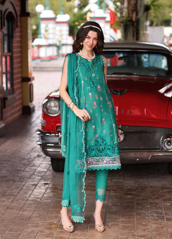 Noor by Saadia Asad Embroidered Lawn Suits Unstitched 3 Piece NSA23P D6-B - Luxury Collection