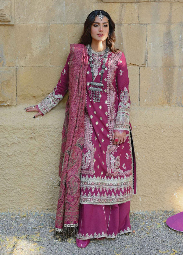 Sayonee by Qalamkar Embroidered Suits Unstitched 3 Piece QLM22SL K-04 Samreen - Luxury Collection