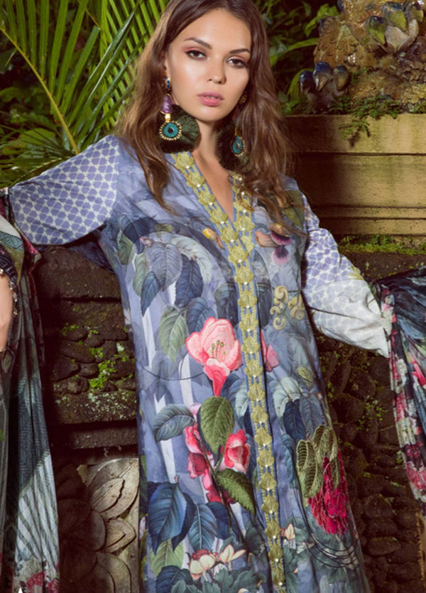 Shiza Hassan Embroidered Lawn Unstitched 3 Piece Suit SH19L 10A BALI BLOOM - Spring / Summer Collection