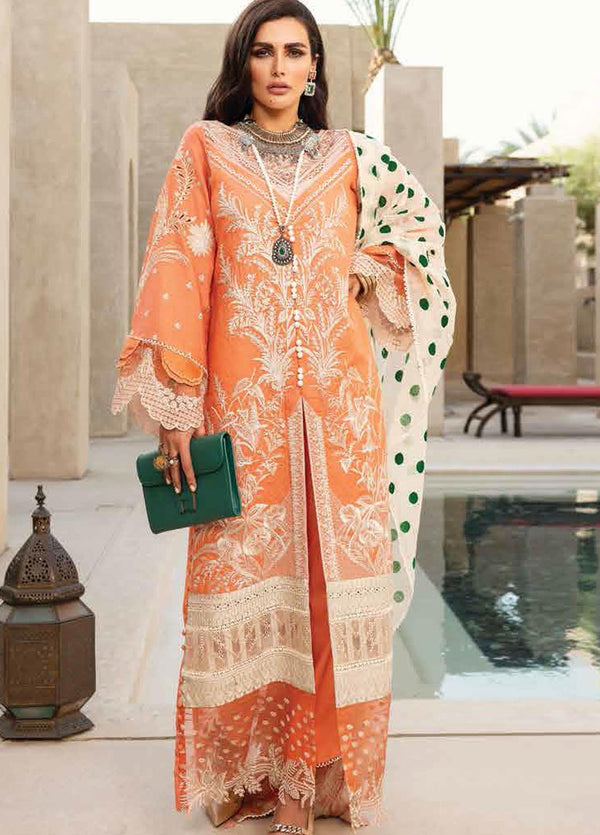 Shiza Hassan Embroidered Lawn Suits Unstitched 3 Piece SH21LL 05-B PARIZA - Luxury Collection