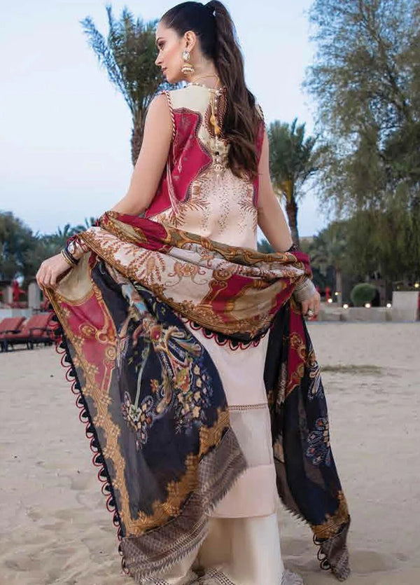 Shiza Hassan Embroidered Lawn Suits Unstitched 3 Piece SH21LL 06-B MAYA - Luxury Collection