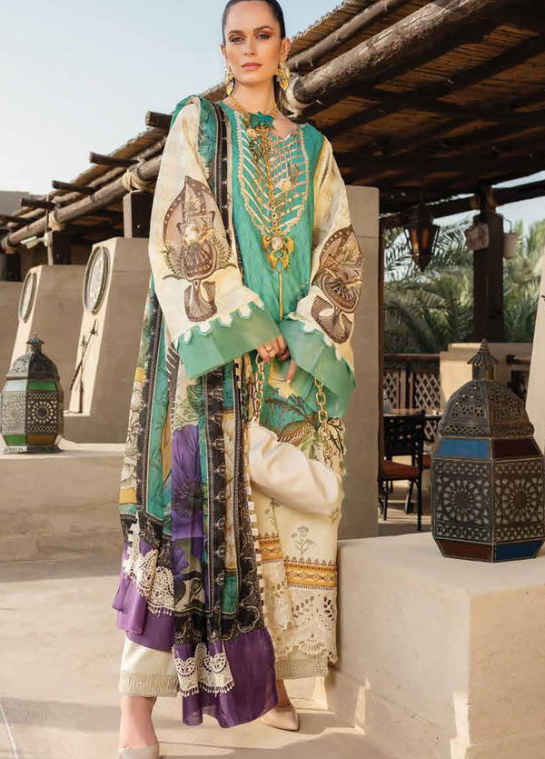 Shiza Hassan Embroidered Lawn Suits Unstitched 3 Piece SH21LL 10-A LIYANA - Luxury Collection