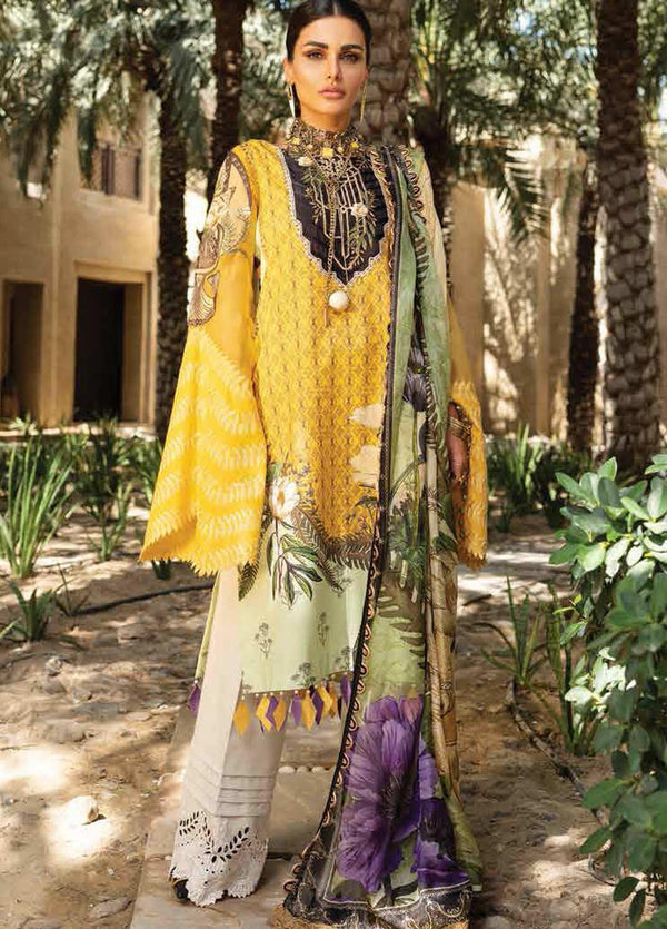 Shiza Hassan Embroidered Lawn Suits Unstitched 3 Piece SH21LL 10-B LIYANA - Luxury Collection