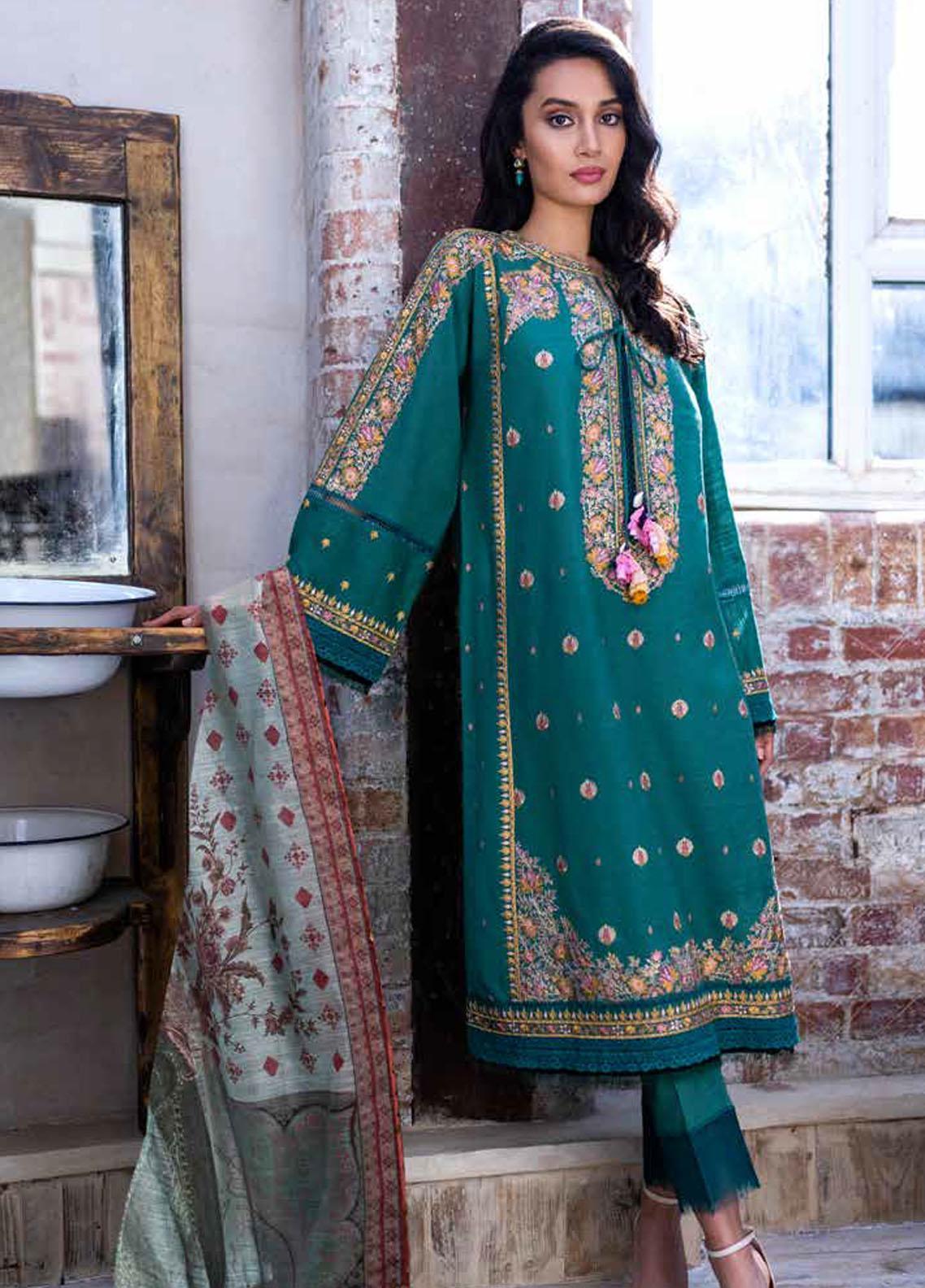 EMBROIDERED KHADDAR 2PCS, Winter Collection 21